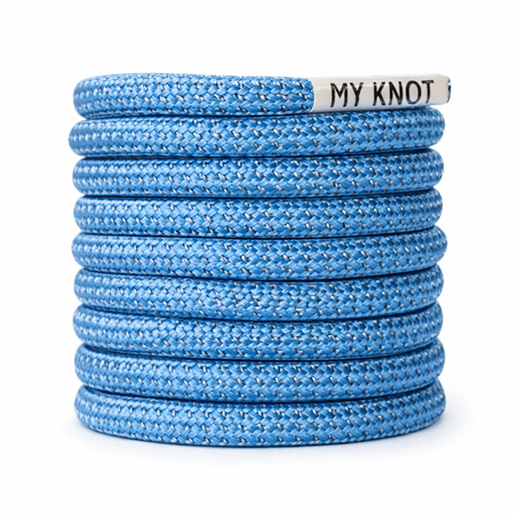 Lacet cuivré bleu serenity MY KNOT PARIS pour sneakers