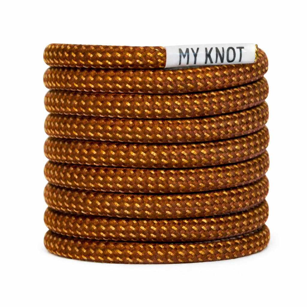 Lacet doré brun rond MY KNOT PARIS pour sneakers