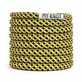 Lacet doré et noir Luxor à motif géométrique pour sneakers MY KNOT Paris
