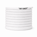 Lacet blanc ovale polaire MY KNOT PARIS pour sneakers