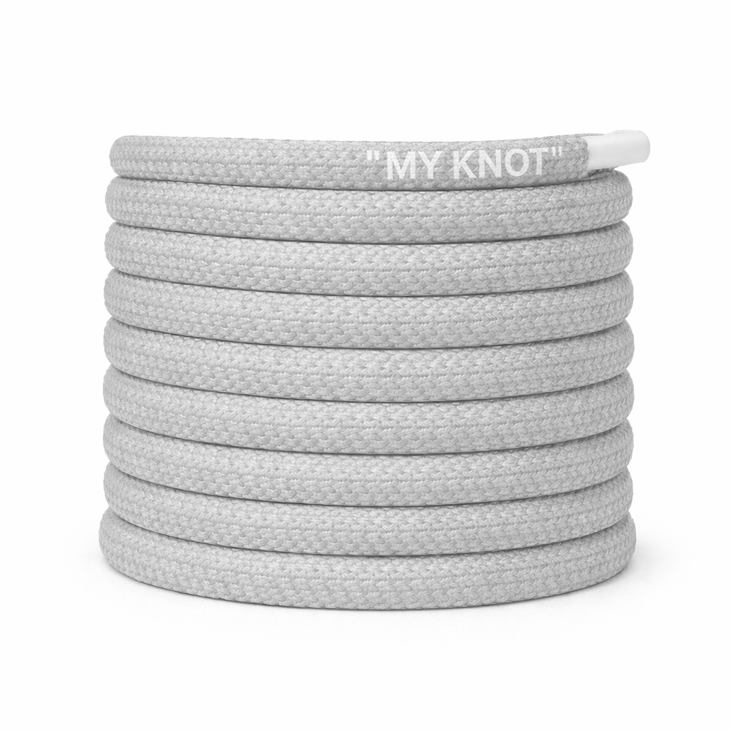 Lacet ovale gris ardoise  MY KNOT PARIS pour sneakers