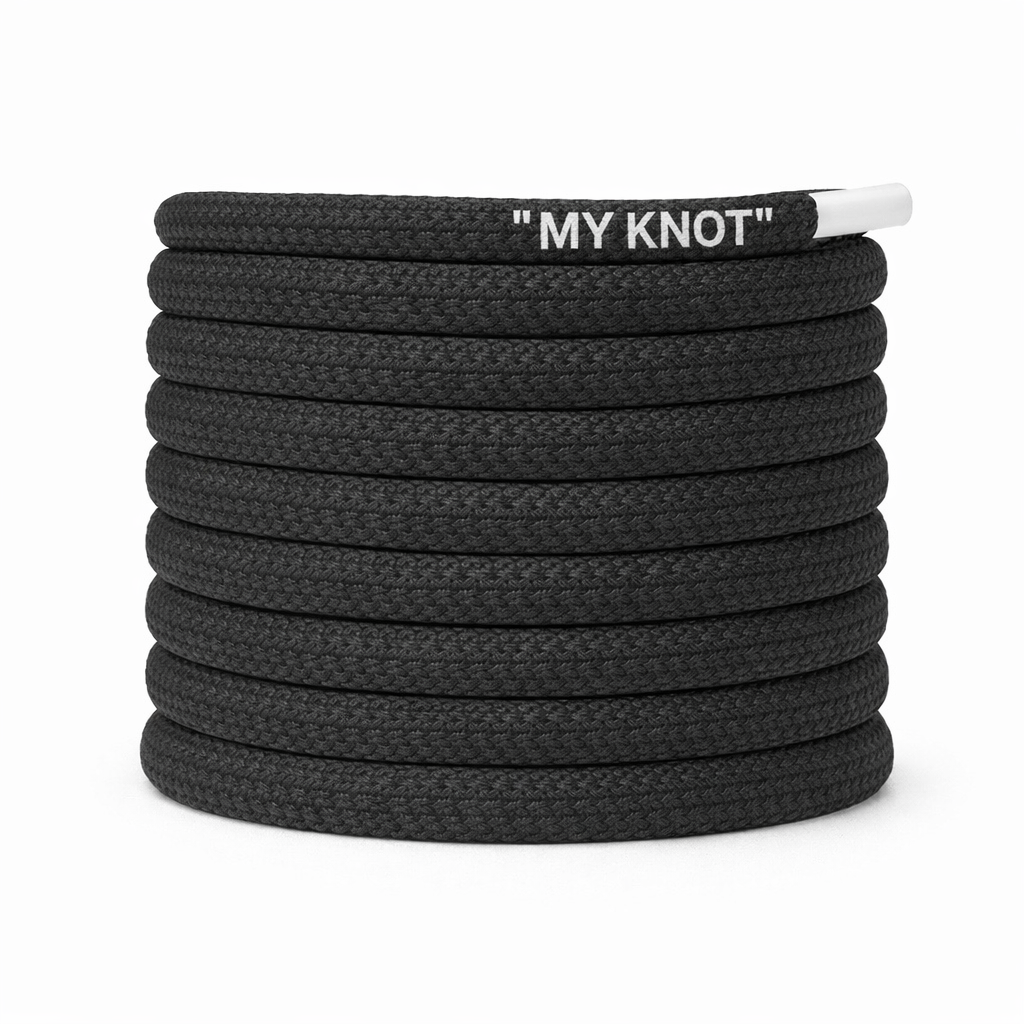 Lacet noir ovale ombre MY KNOT PARIS pour sneakers